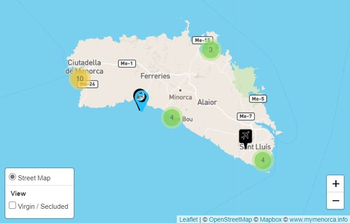Local Map Son Bou, Menorca